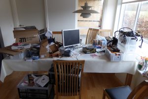 Mess on the dining table